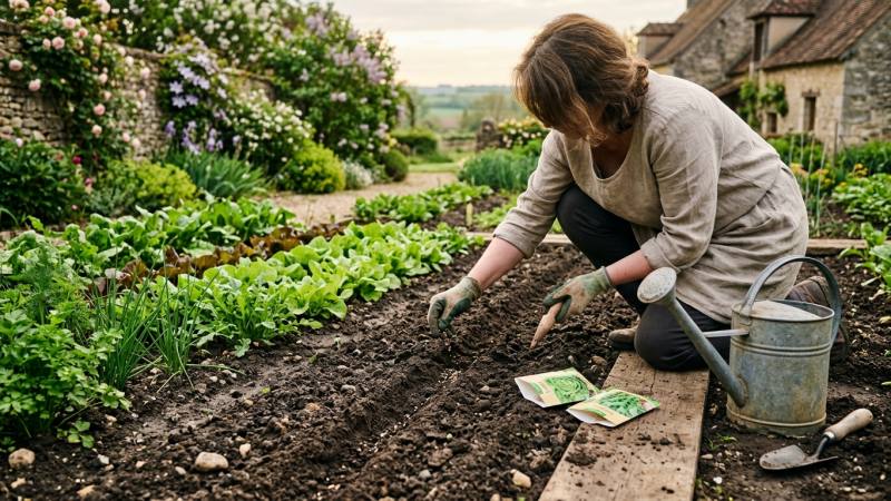 Au jardin, cette petite astuce de timing dans vos semis que la majorité des jardiniers négligent garantit des légumes-feuilles frais tout l’été