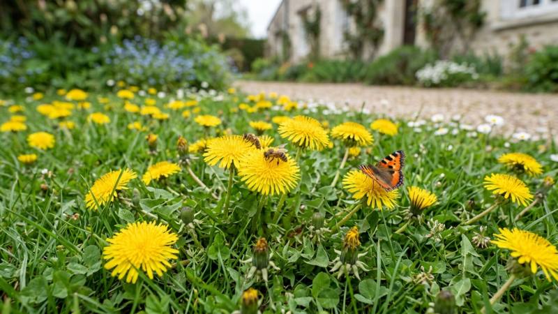 En avril, cette plante jaune des gazons que vous coupez sans y prêter attention nourrit les abeilles et papillons affamés