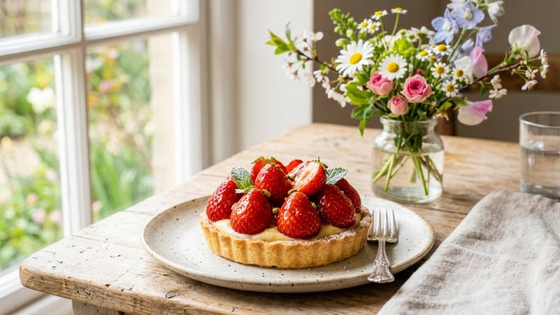 Ma tarte aux fraises de printemps fait revenir tout le monde pour une deuxième part