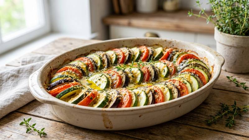 Moelleux, confit, parfumé: mon tian de légumes fait aimer les courgettes à tous