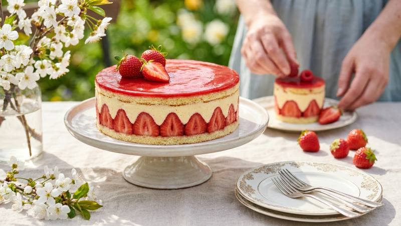 Mon fraisier de printemps fait toujours l’unanimité, même chez ceux qui n’aiment pas les gâteaux